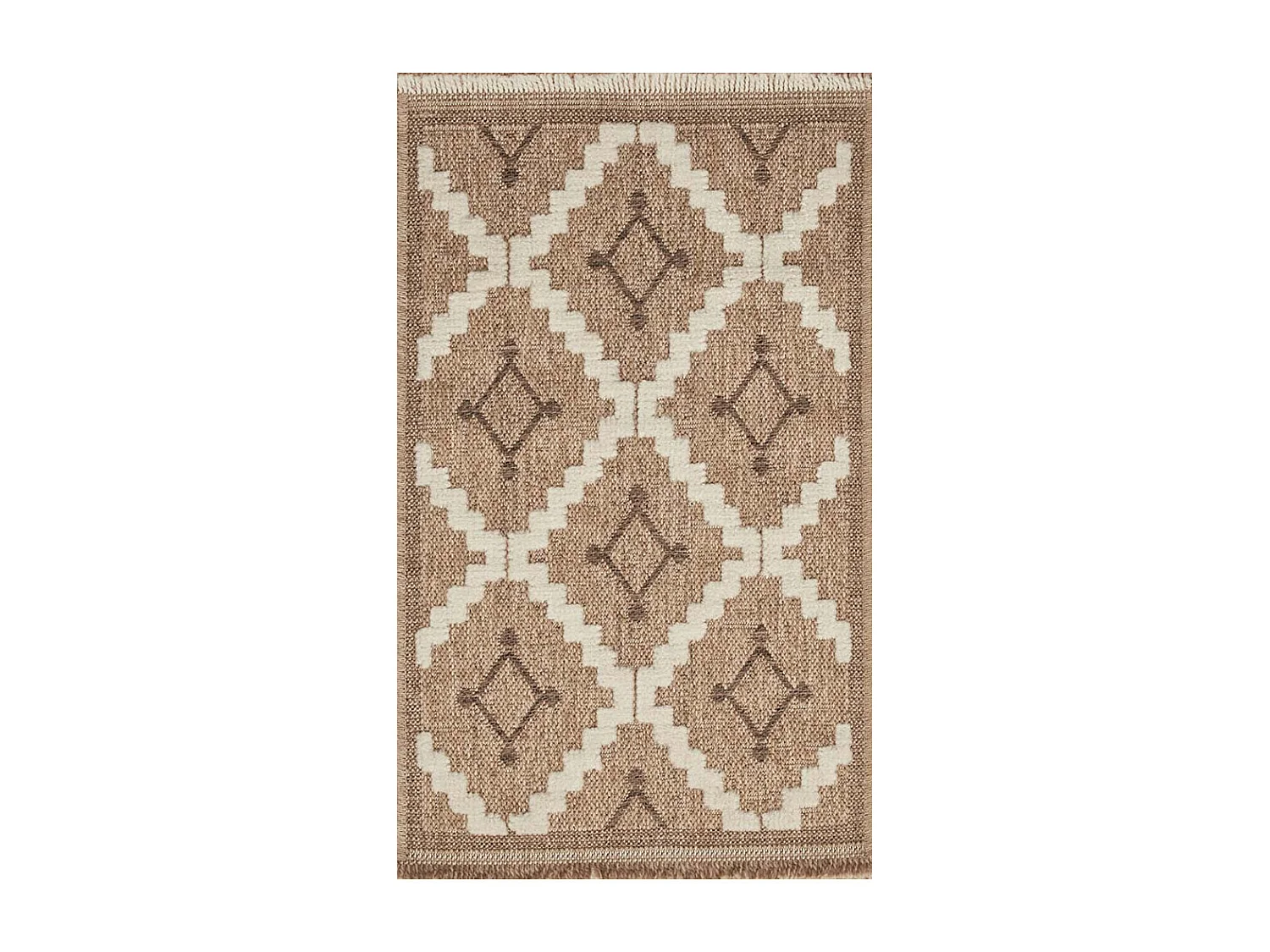 Tapis intérieur extérieur aspect jute marron Tijuana 9041 90 x 67 cm