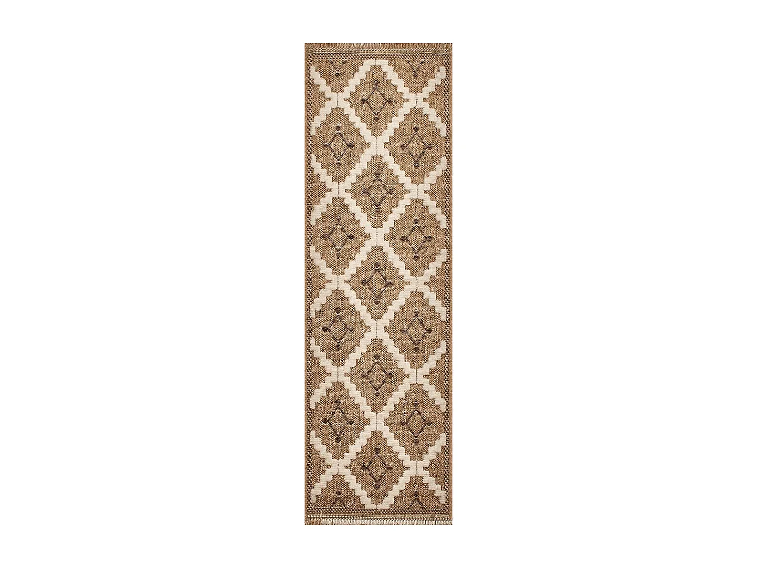 Tapis intérieur extérieur aspect jute marron Tijuana 9041 90 x 67 cm
