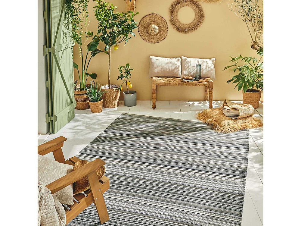 Tapis extérieur en polypropylène Spargi 1746 gris 180 x 280 cm