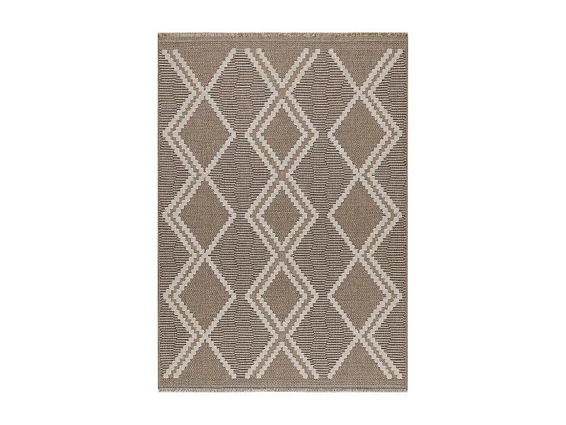 Tapis intérieur extérieur aspect jute marron Tijuana 9048 90 x 67 cm