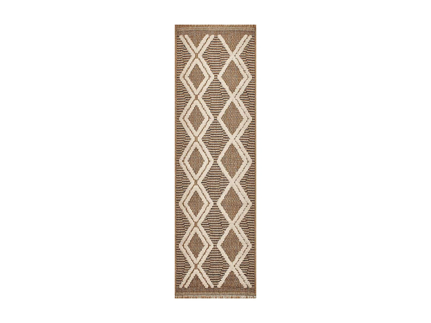 Tapis intérieur extérieur aspect jute marron Tijuana 9048 90 x 67 cm