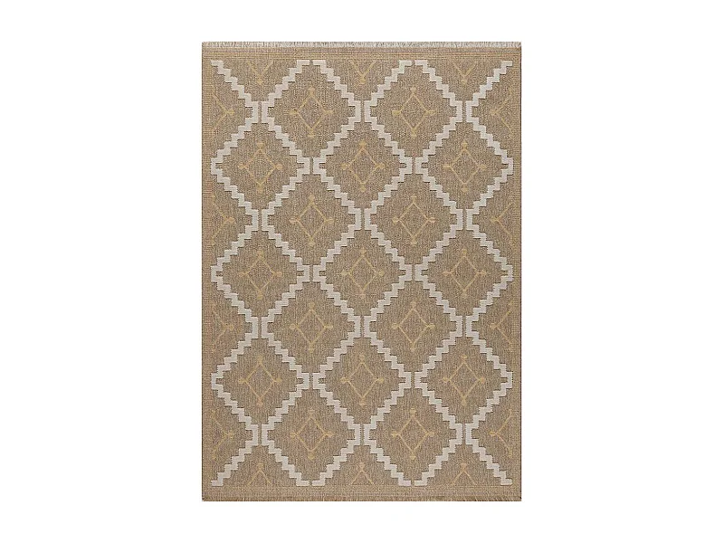 Tapis intérieur extérieur aspect jute jaune Tijuana 9041 90 x 67 cm