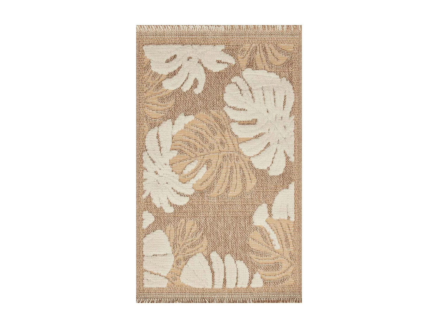 Tapis intérieur extérieur aspect jute jaune Tijuana 9062 180 x 67 cm