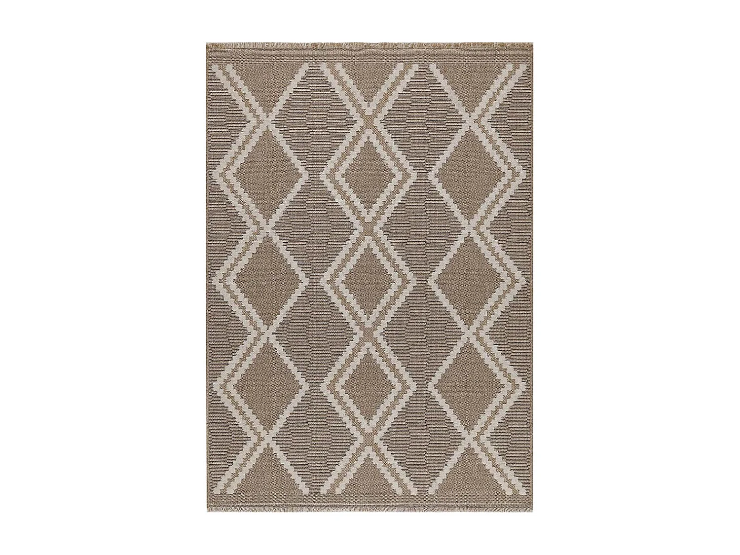 Tapis intérieur extérieur aspect jute marron Tijuana 9048 180 x 67 cm