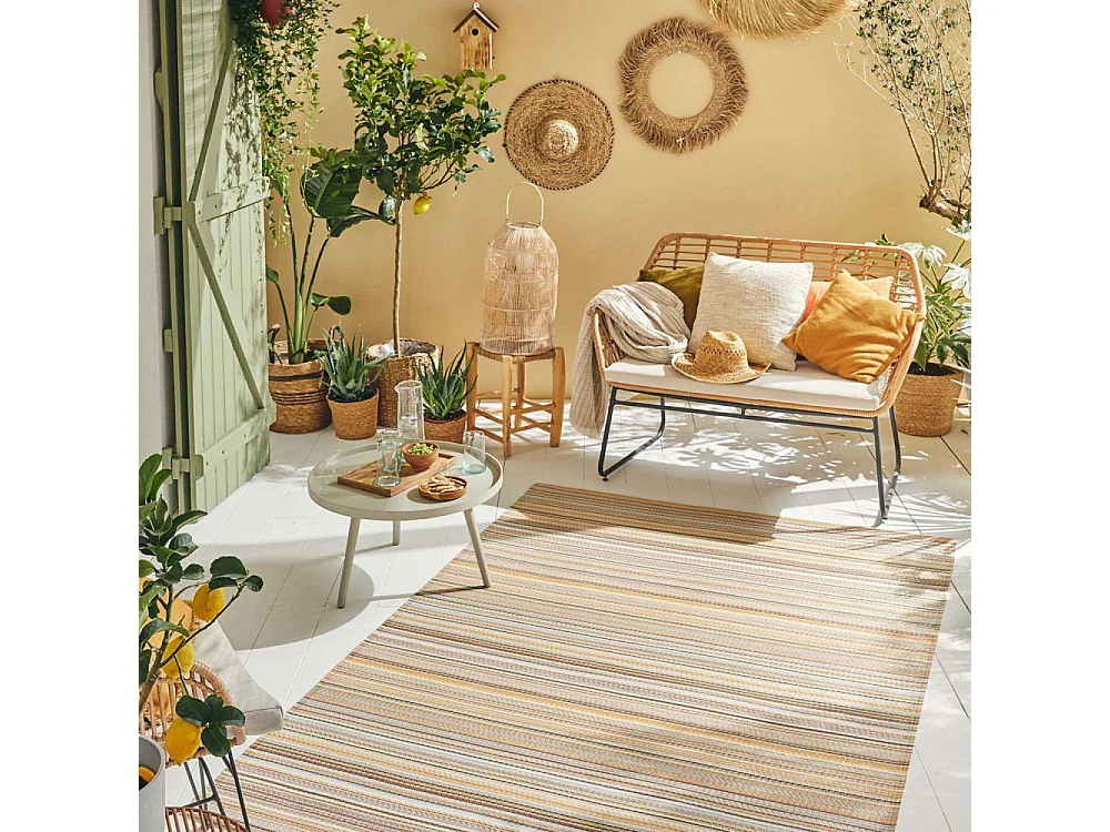 Tapis extérieur en polypropylène Spargi 1746 beige 180 x 280 cm