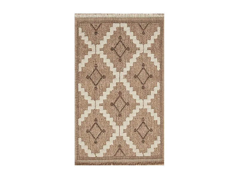Tapis intérieur extérieur aspect jute marron Tijuana 9041 170 x 120 cm