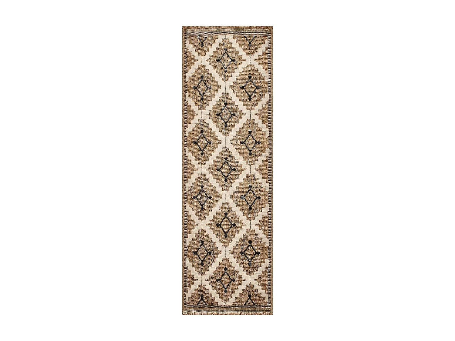 Tapis intérieur extérieur aspect jute noire Tijuana 9041 170 x 120 cm