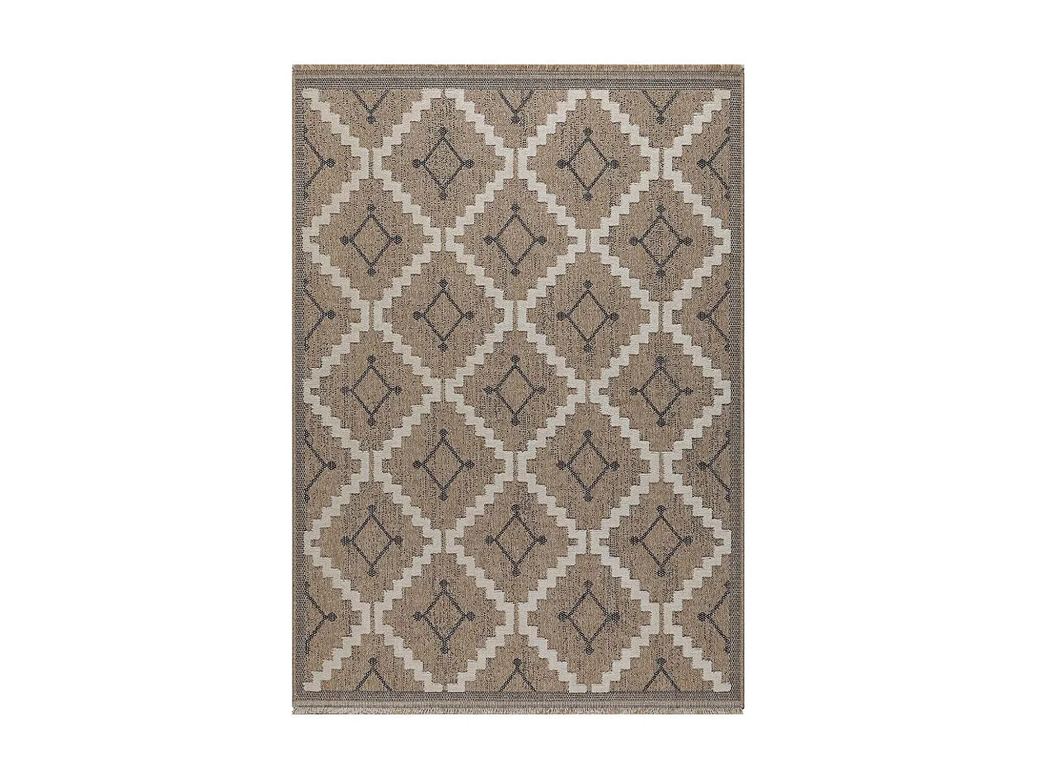 Tapis intérieur extérieur aspect jute noire Tijuana 9041 170 x 120 cm