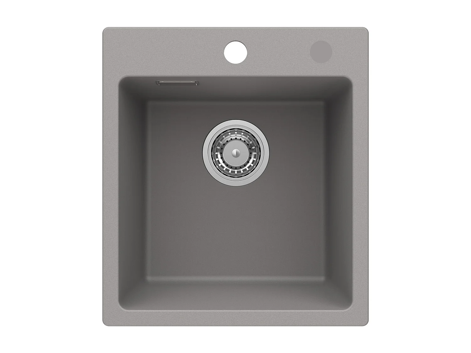 Cecipa max Graue Quarzspüle, Einzelbecken, Quarzspüle, Granit-Küchenspüle, Unterbauspüle ohne Seifenspender (40x45x20cm), EU-Modell