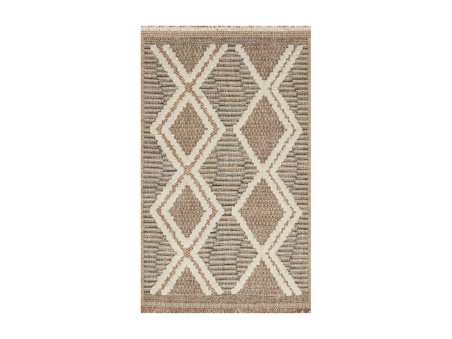 Tapis intérieur extérieur aspect jute bleu Tijuana 9048 170 x 120 cm