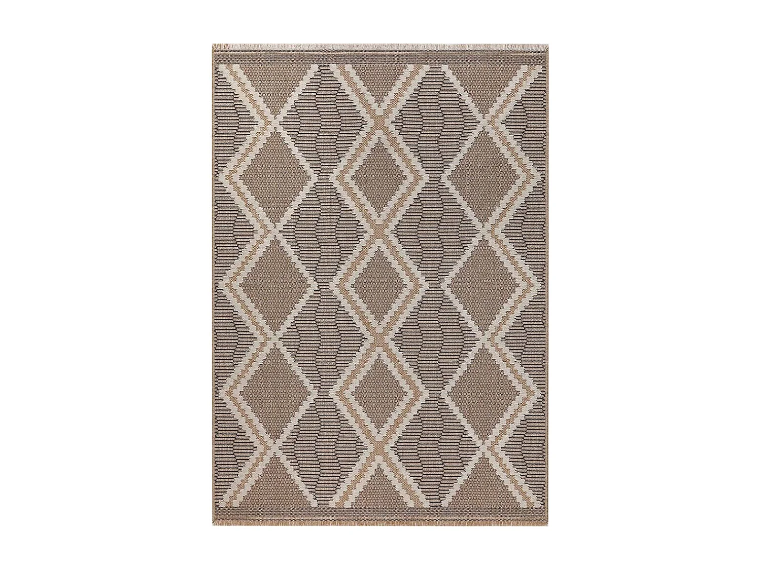 Tapis intérieur extérieur aspect jute noire Tijuana 9048 170 x 120 cm