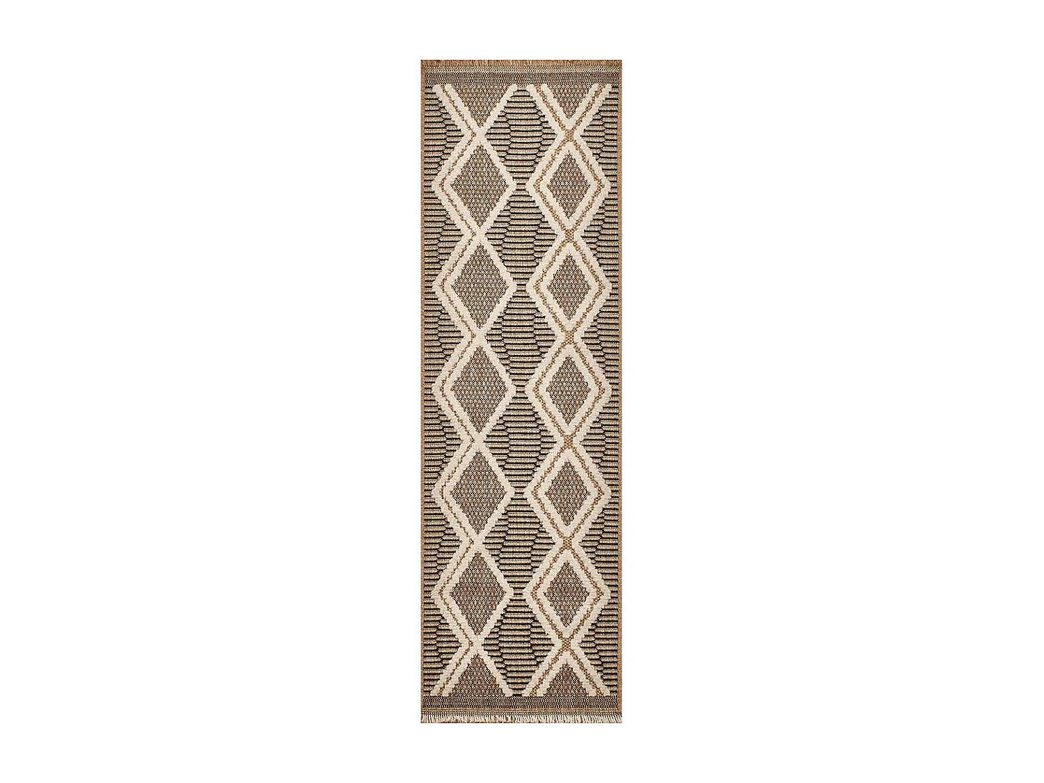 Tapis intérieur extérieur aspect jute noire Tijuana 9048 170 x 120 cm