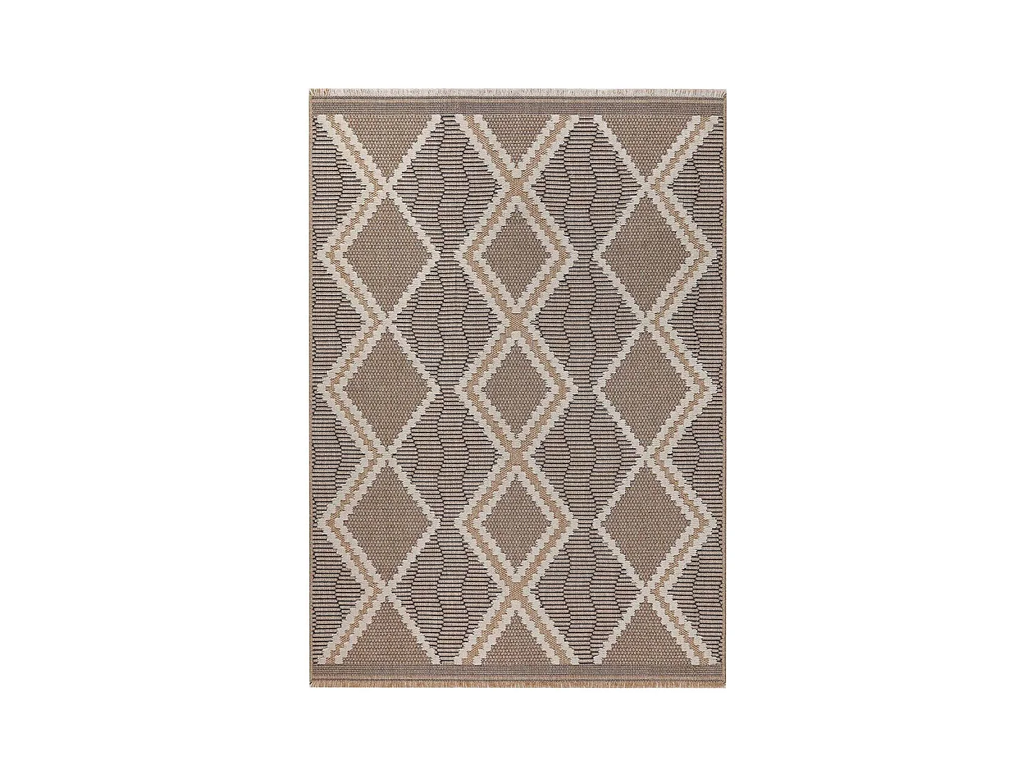 Tapis intérieur extérieur aspect jute noire Tijuana 9048 170 x 120 cm