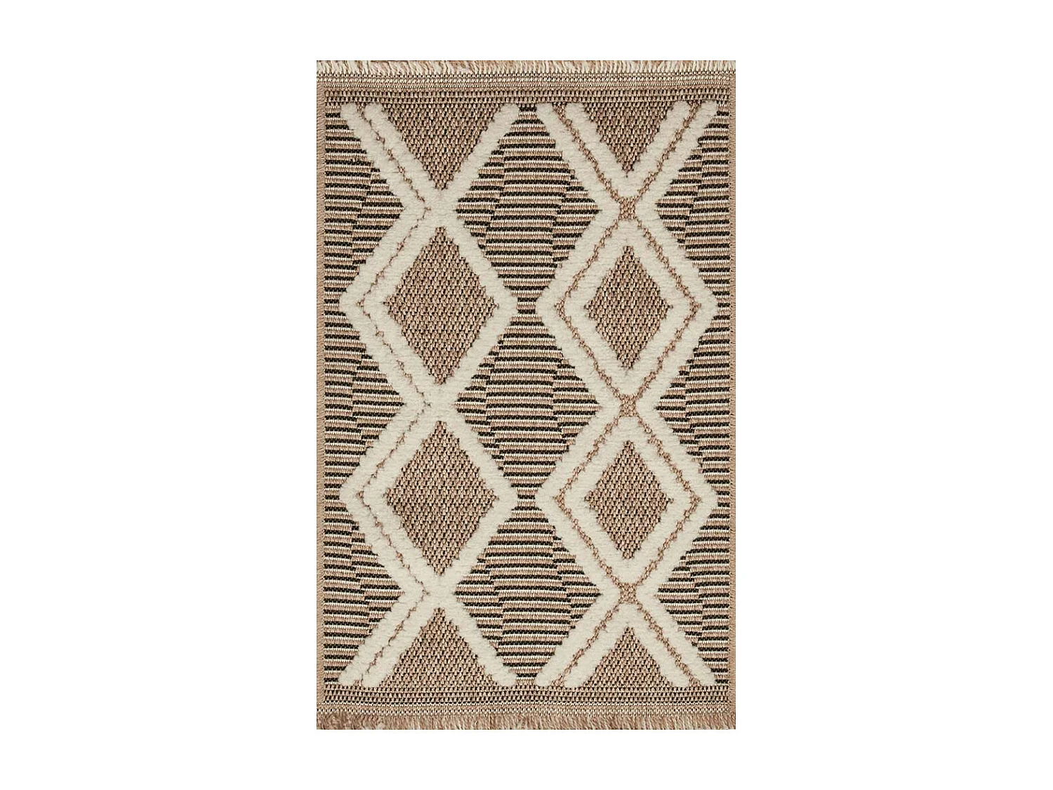 Tapis intérieur extérieur aspect jute noire Tijuana 9048 170 x 120 cm