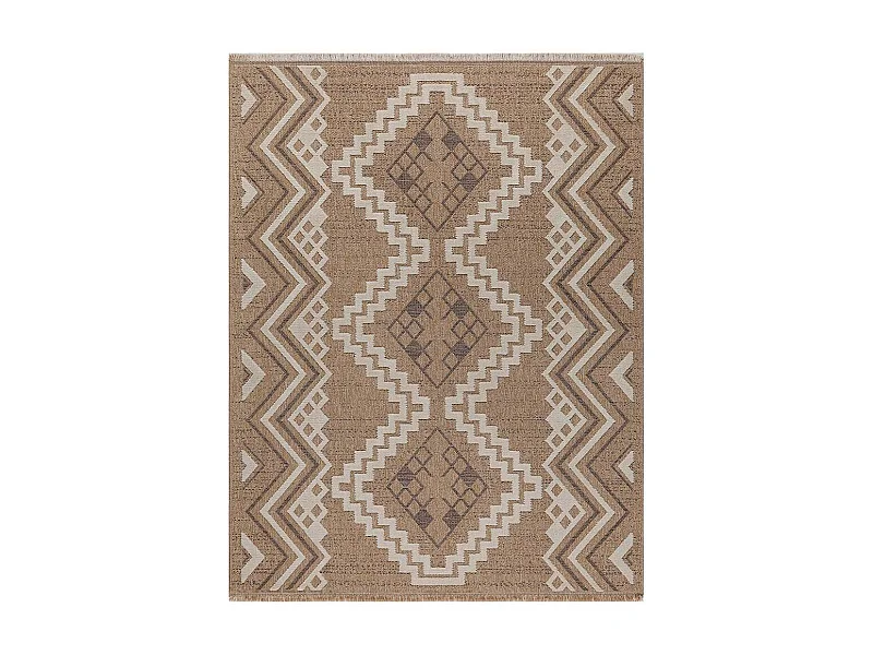 Tapis intérieur extérieur aspect jute marron Tijuana 9054 170 x 120 cm