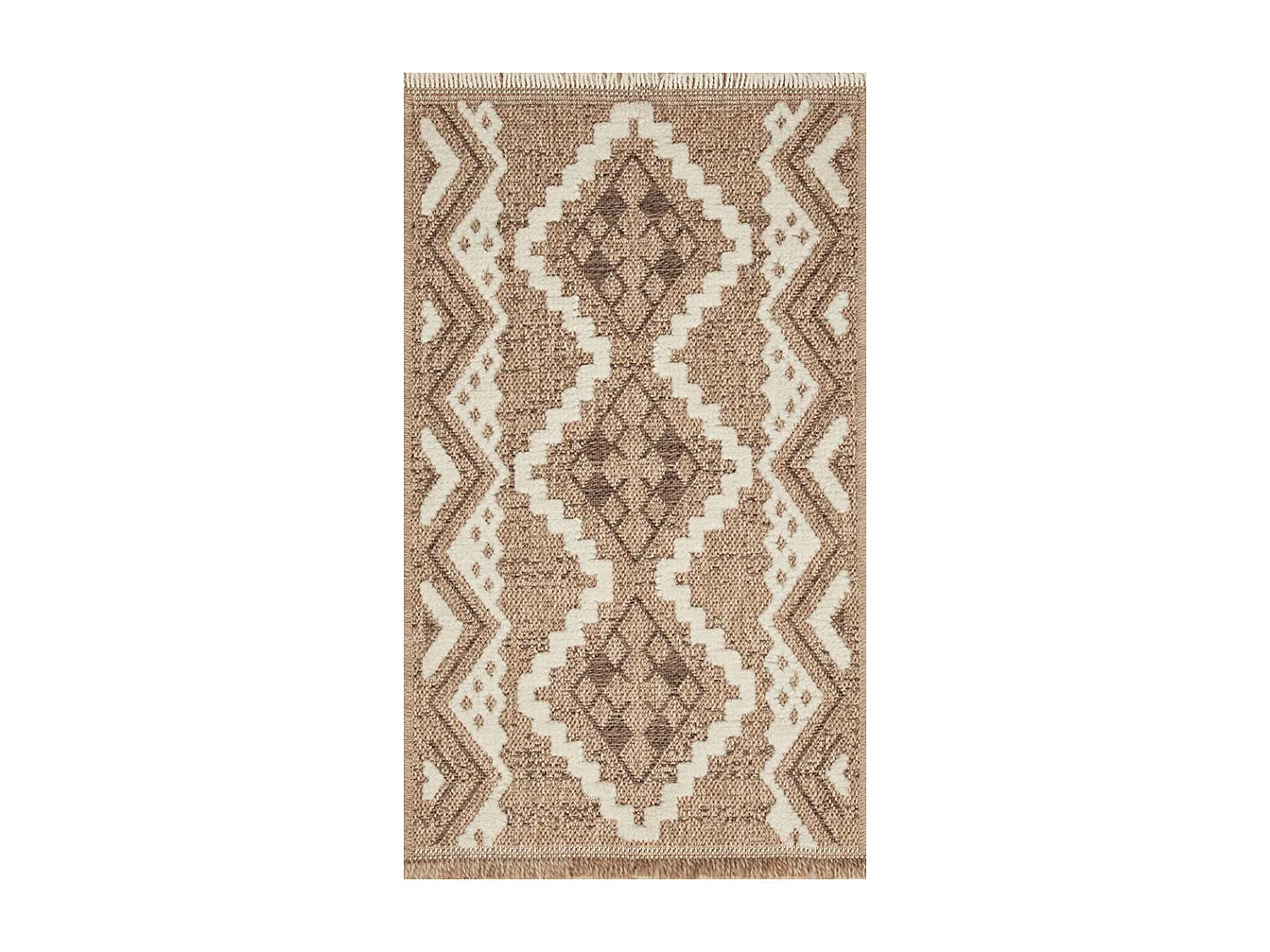 Tapis intérieur extérieur aspect jute marron Tijuana 9054 170 x 120 cm