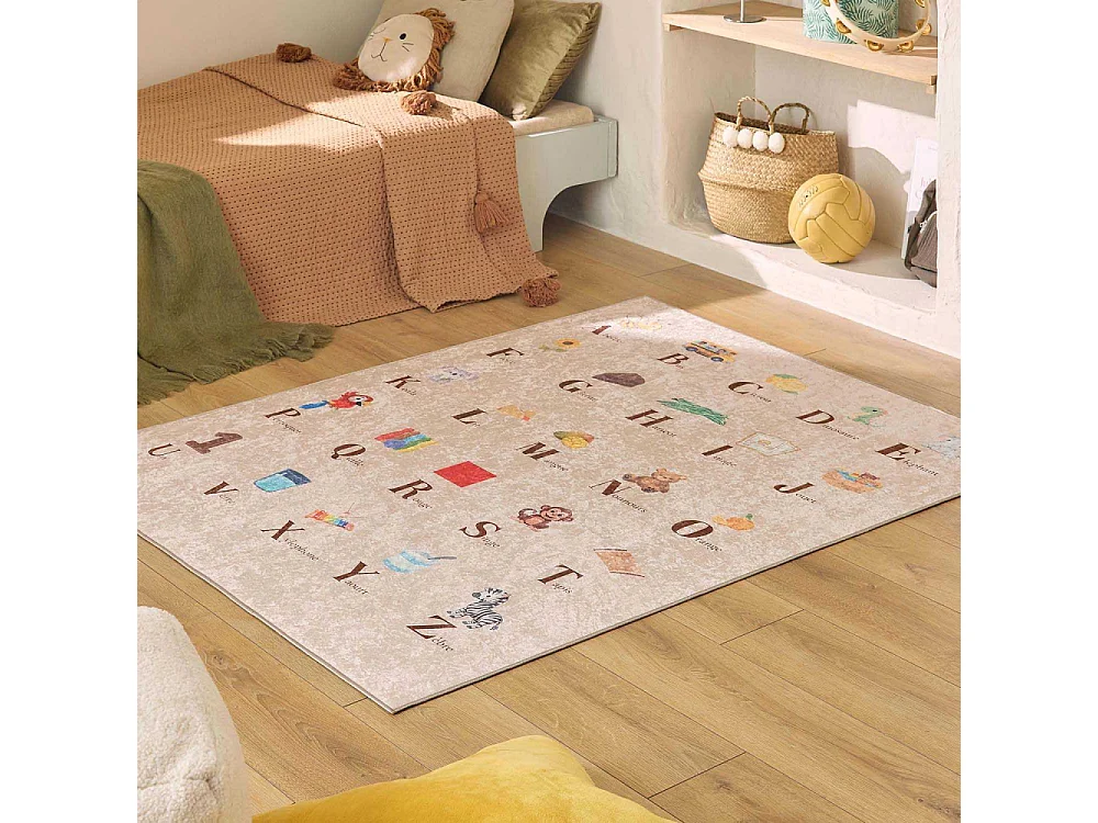 Tapis intérieur à poils courts Alix 736 beige 120 x 160 cm