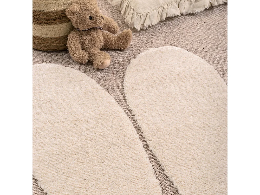 Tapis intérieur en polyester Fantine lapin 160 x 230 cm