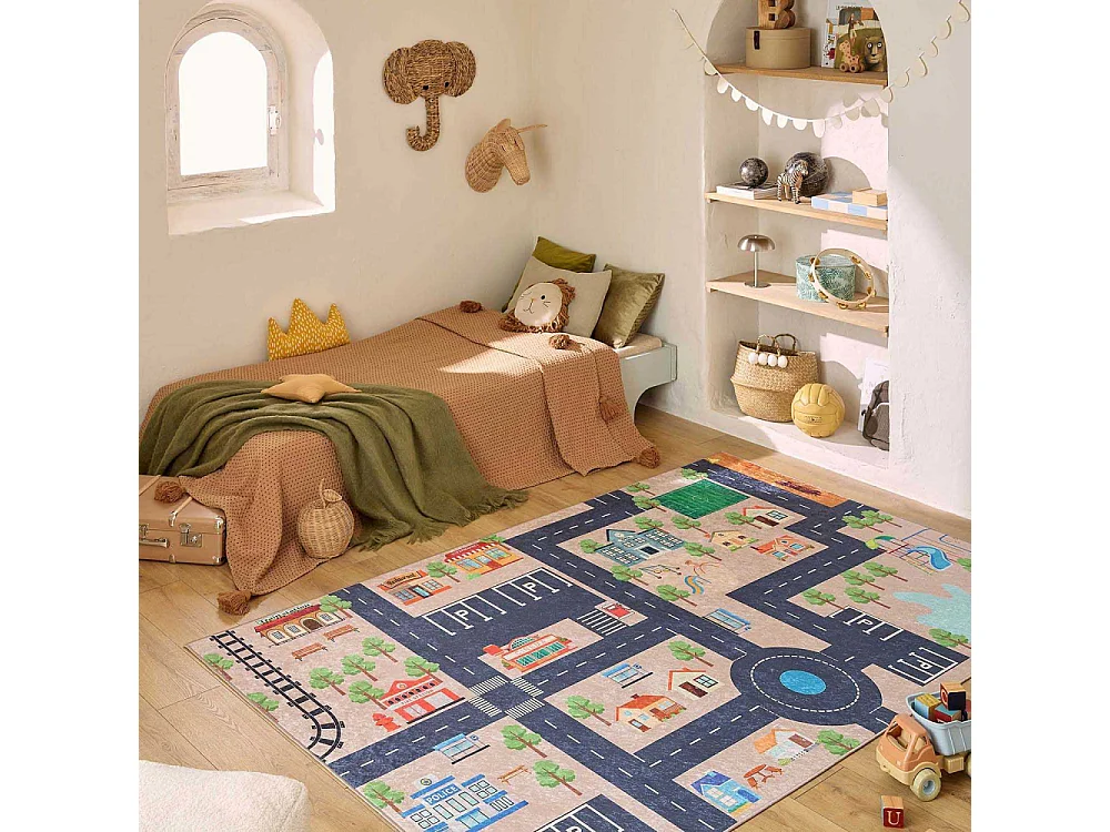 Tapis intérieur à poils courts Alix 738 beige 120 x 160 cm