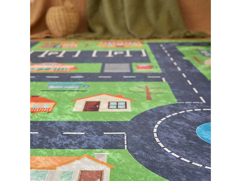 Tapis intérieur à poils courts Alix 738 vert 120 x 160 cm