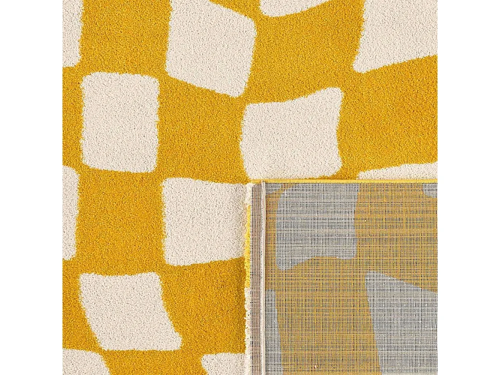 Tapis intérieur à poils longs Swing 383 jaune 80 x 140 cm