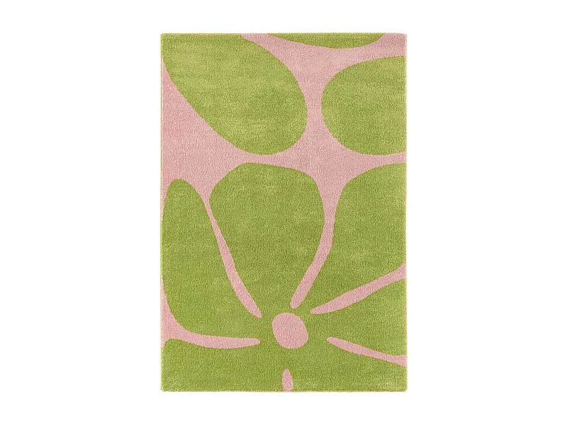 Tapis intérieur à poils longs Swing 385 vert 120 x 160 cm