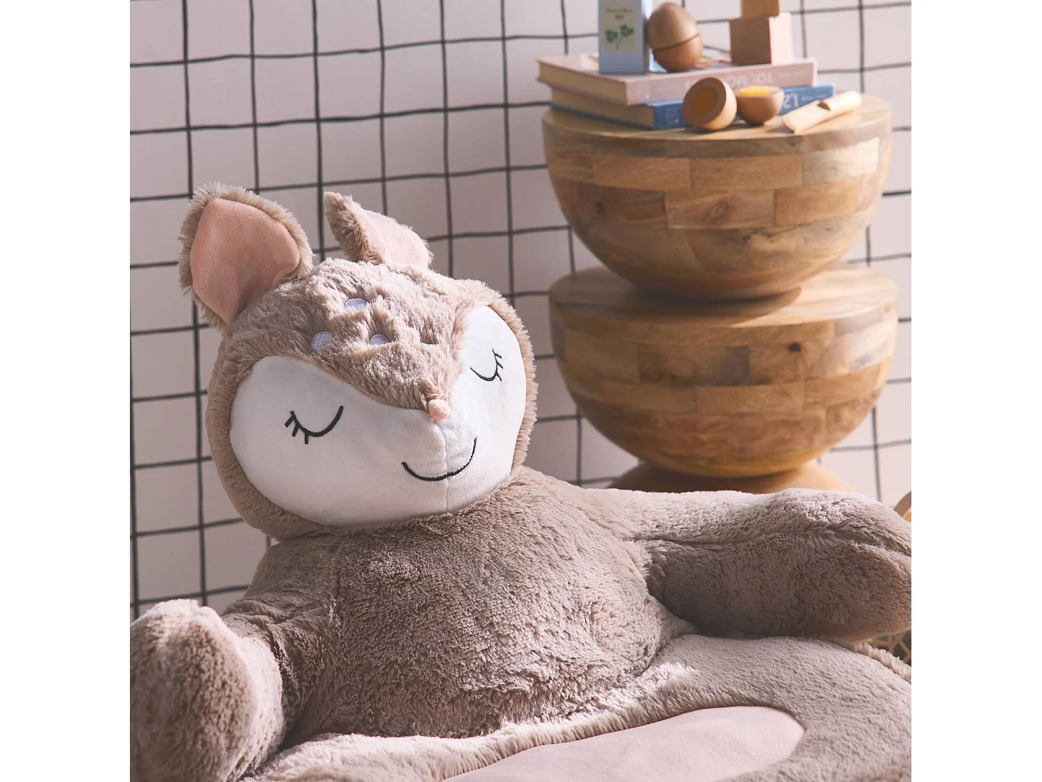 Sillón bambi infantil pardo