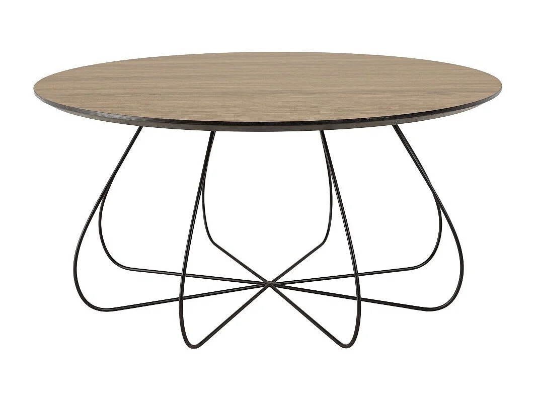 JULIA - Table basse biseautée 80x80cm bois marron