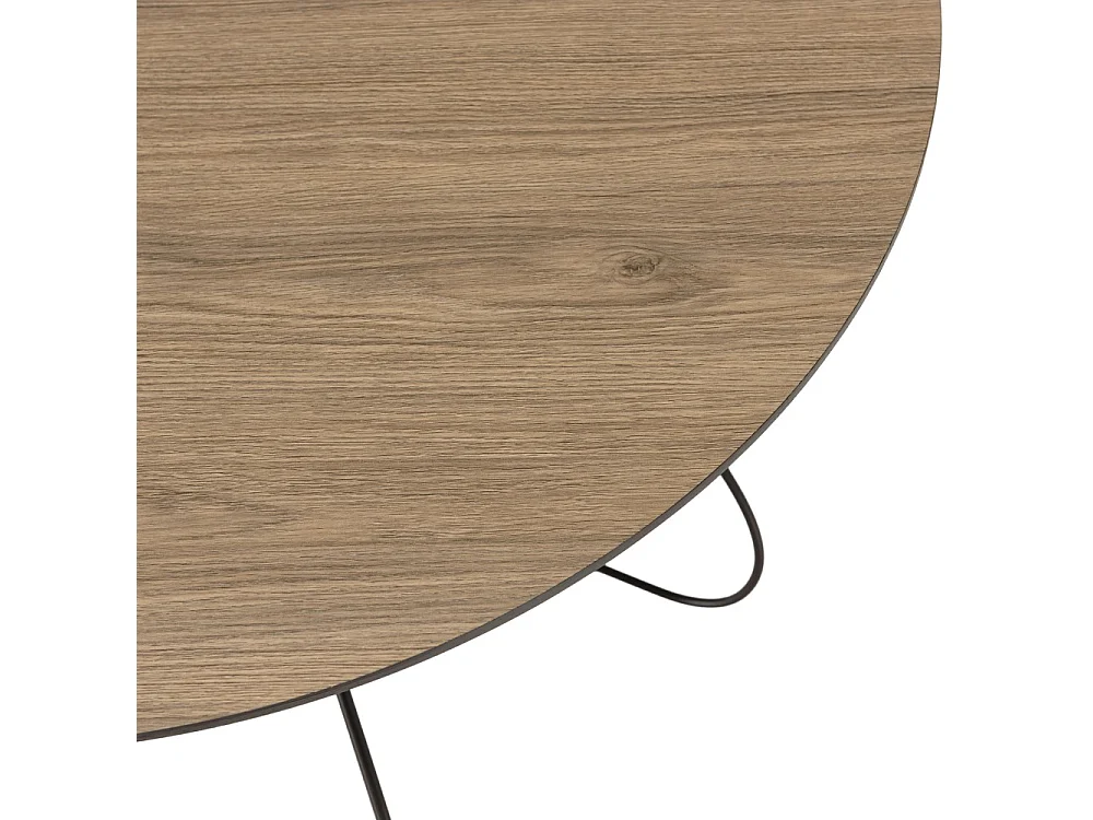 JULIA - Table basse biseautée 80x80cm bois marron