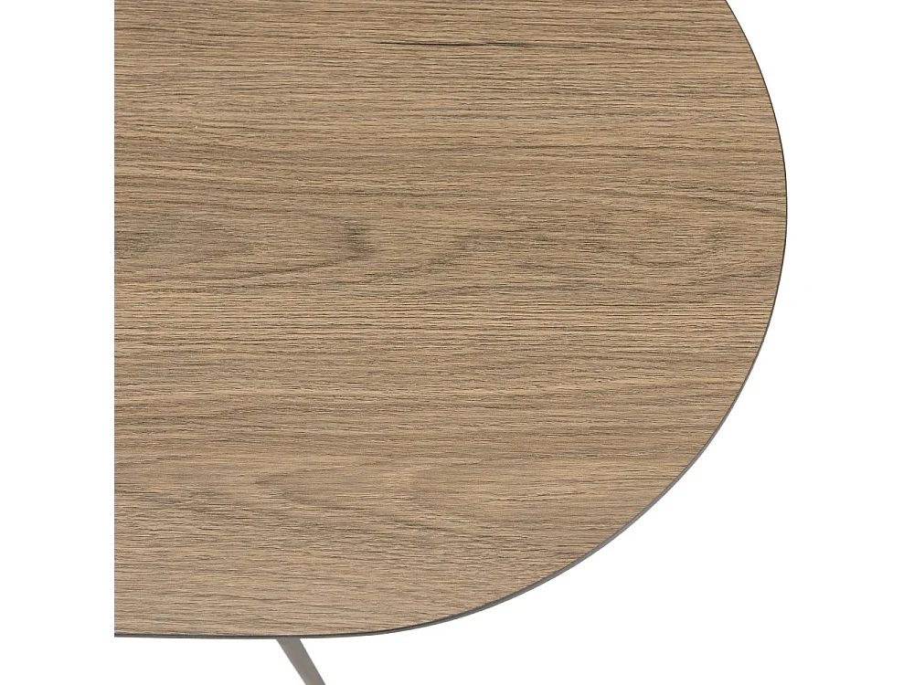 JULIA - Table basse rect. angles arrondis bois 100x40cm marron