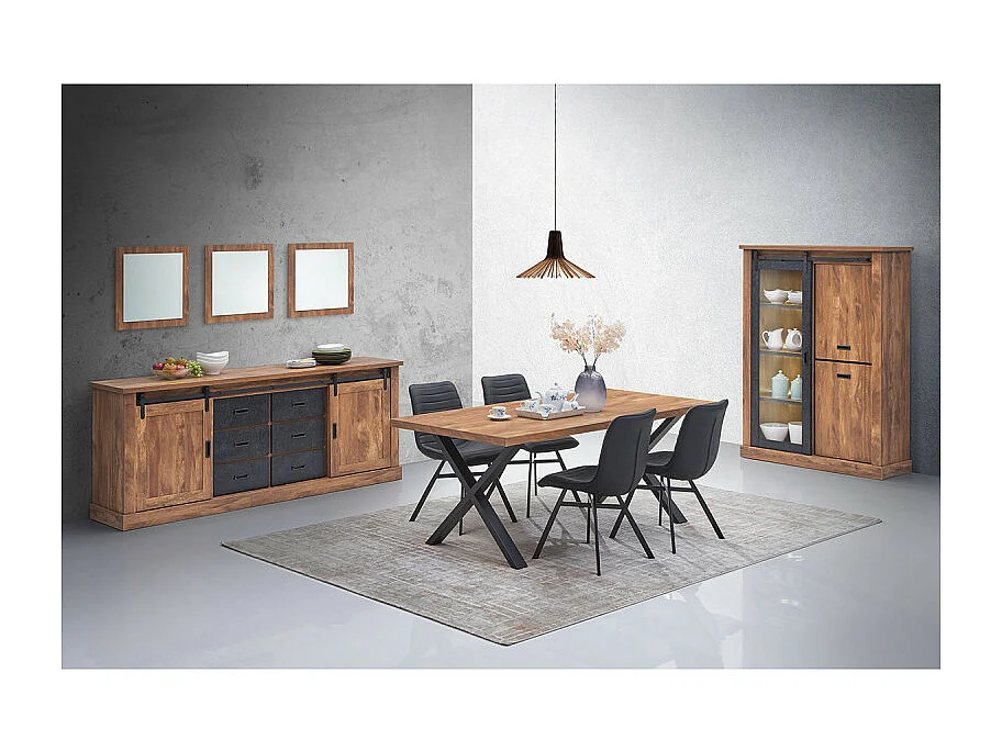 Buffet 2 portes coulissantes 6 tiroirs Elo