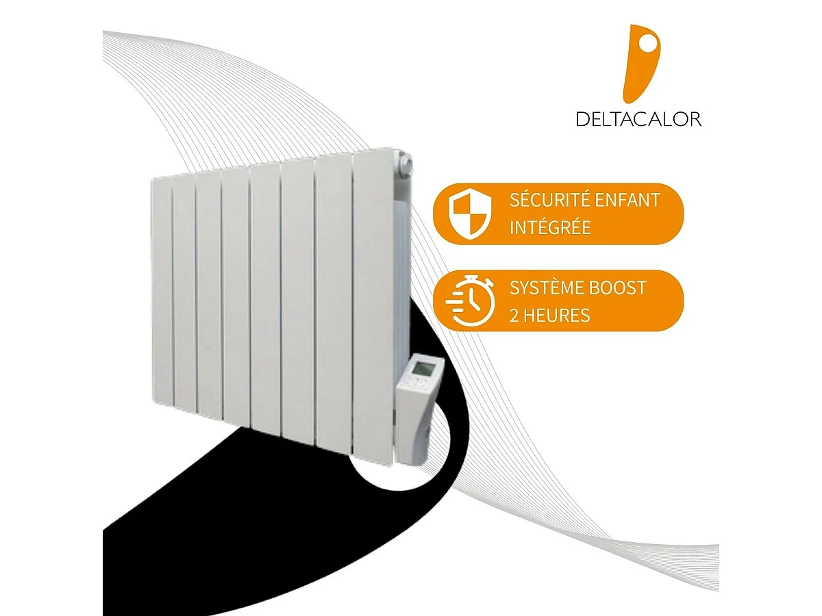 Chauffage électrique pierre naturelle Kurtzy 2000W - Blanc - Deltacalor