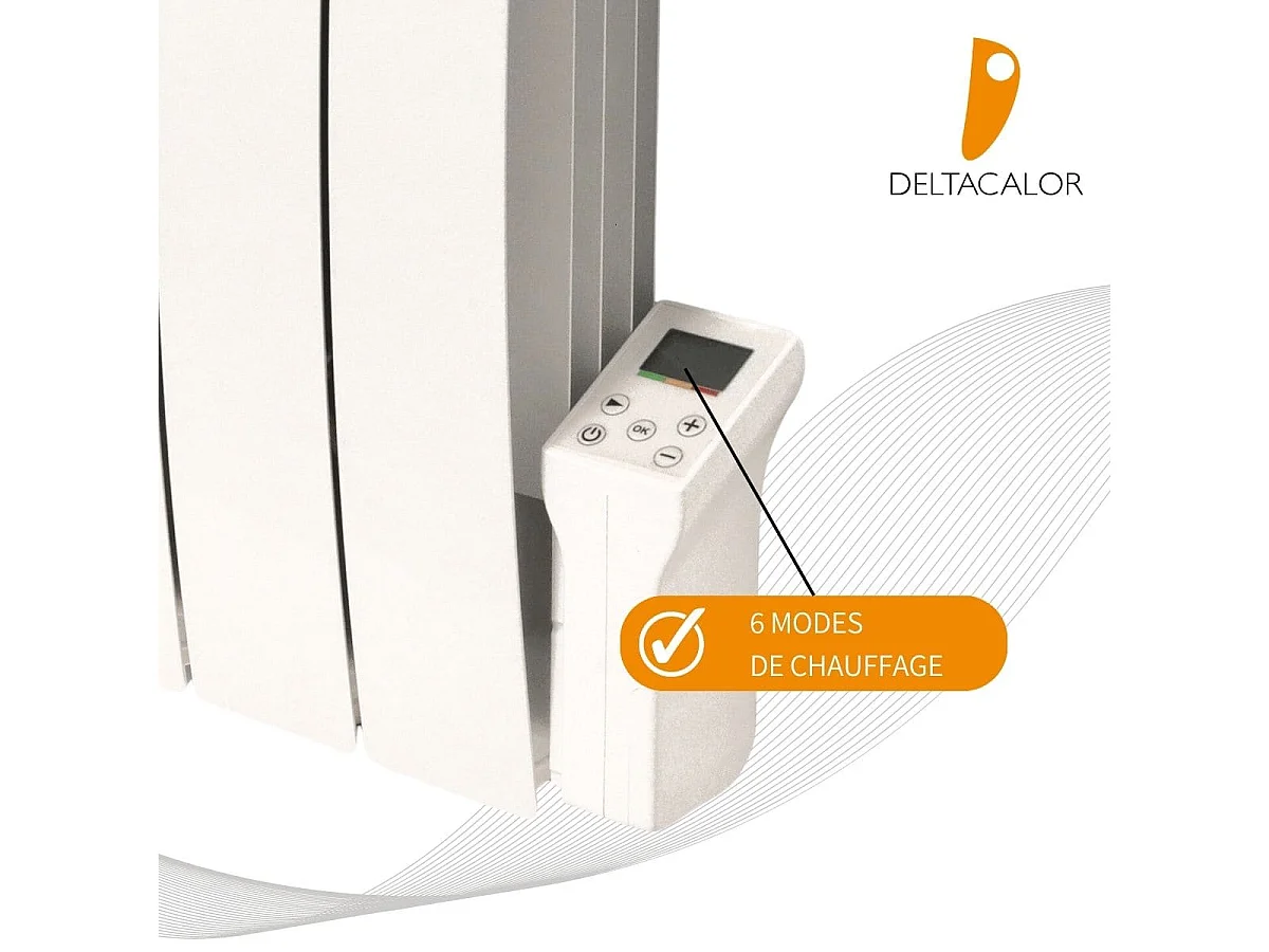 Chauffage électrique pierre naturelle Kurtzy 2000W - Blanc - Deltacalor