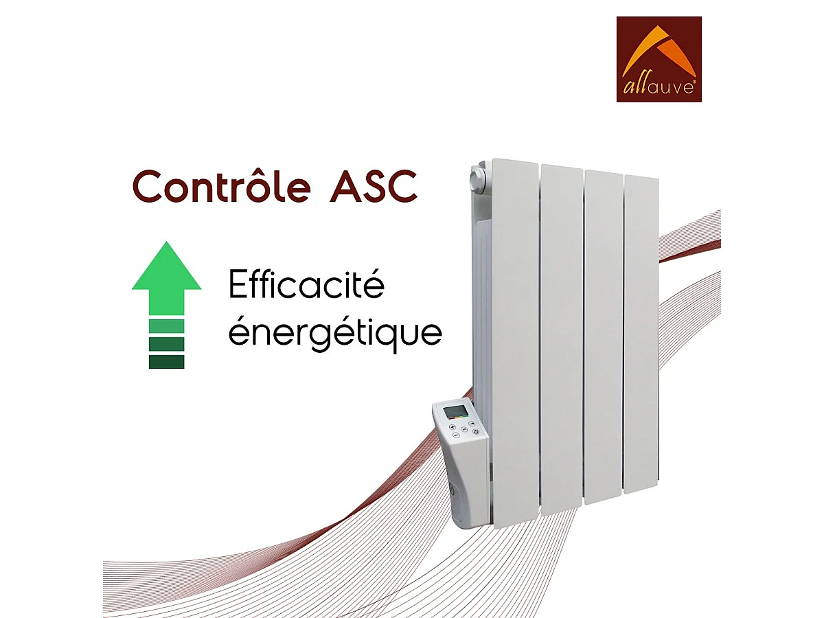 Chauffage électrique inertie fluide - 750W - Blanc - Adda Allauve