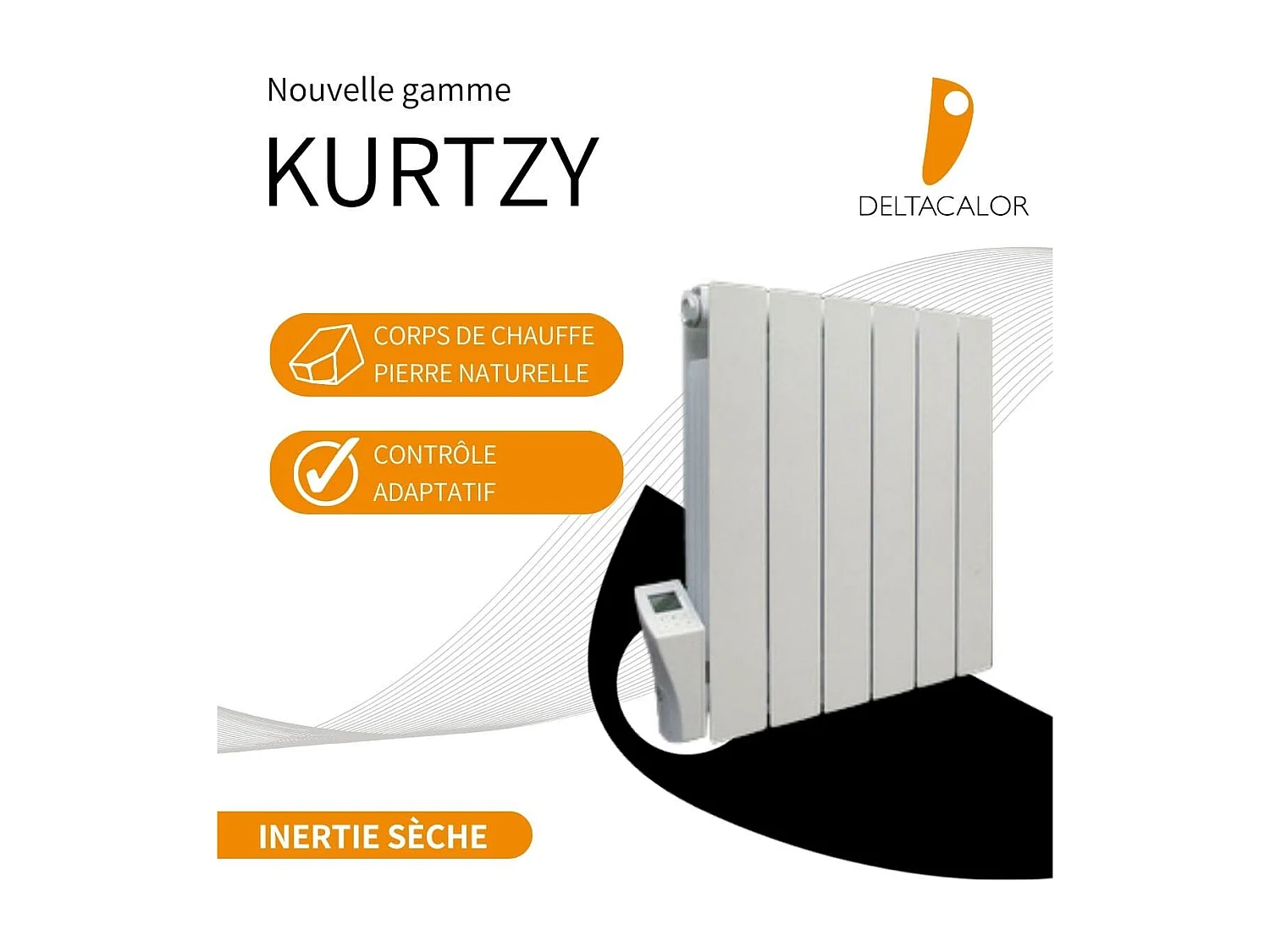 Chauffage électrique pierre naturelle Kurtzy 1500W - Blanc - Deltacalor