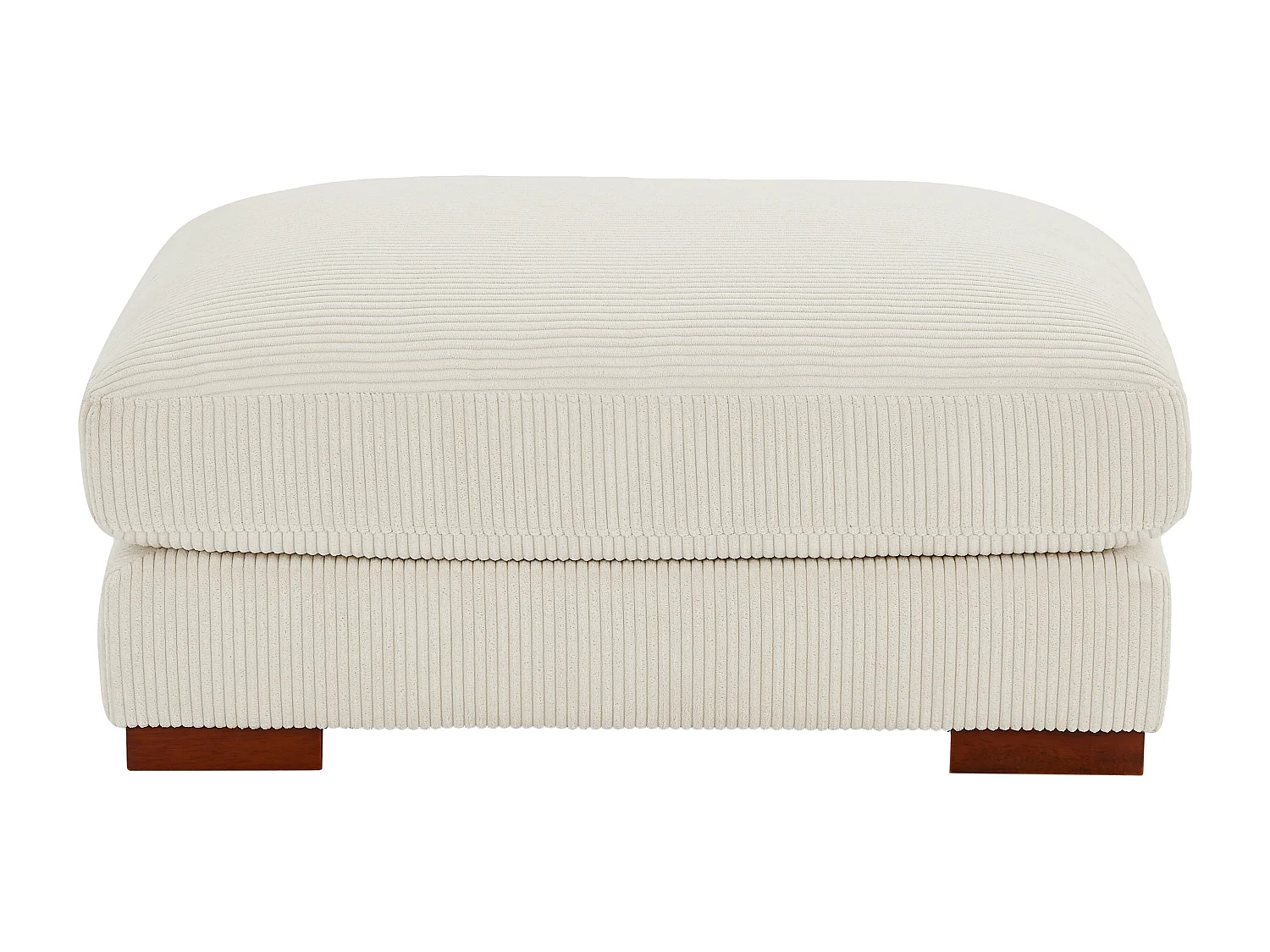 Grande divano angolare panoramico e pouf in Velluto a coste Beige  - SPERONE di PASCAL MORABITO