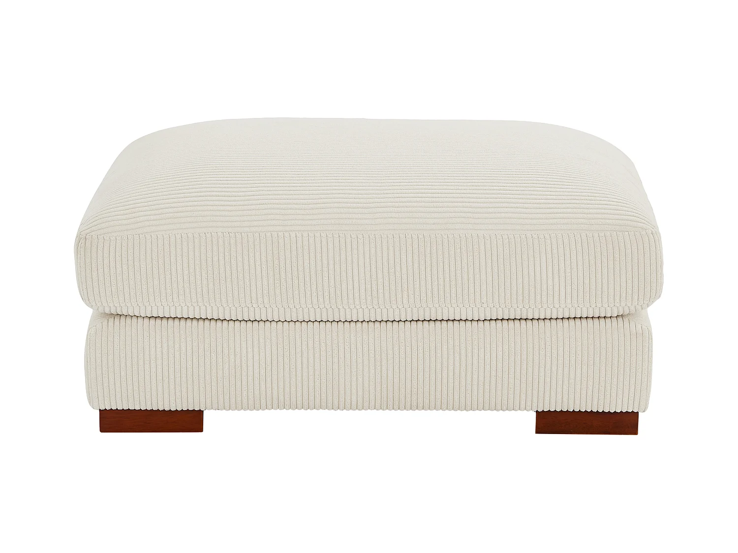 Ecksofa + Hocker - Ecke wechselbar - Cord - Beige - SPERONE von Pascal Morabito