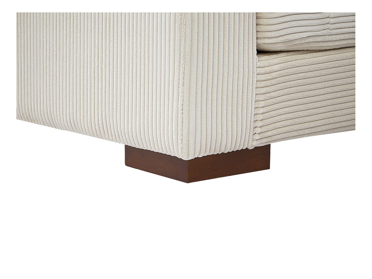 Ecksofa + Hocker - Ecke wechselbar - Cord - Beige - SPERONE von Pascal Morabito
