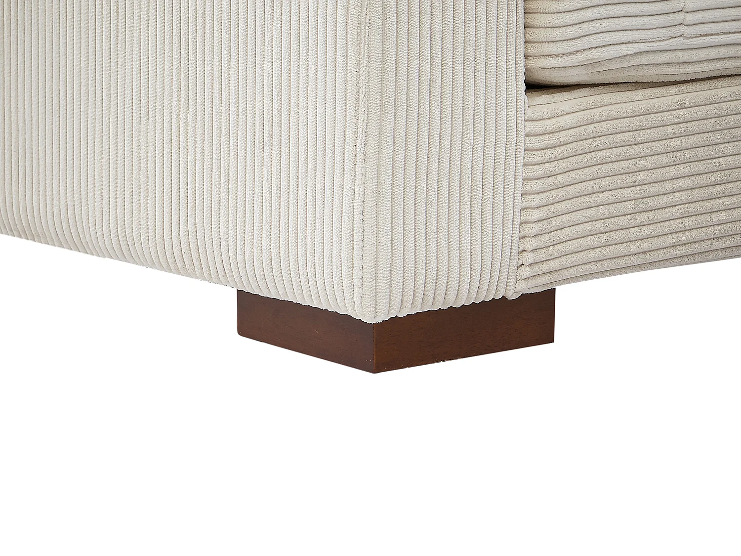 Divano angolare reversibile e pouf in Velluto a coste Beige  - SPERONE di PASCAL MORABITO