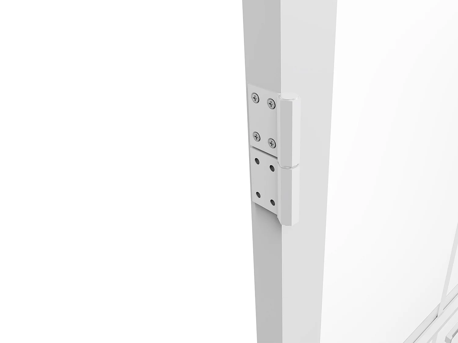 Tür-Set - wendbar - Aluminium & Sicherheitsglas - 204 x 73 cm - Weiß - SEROTO