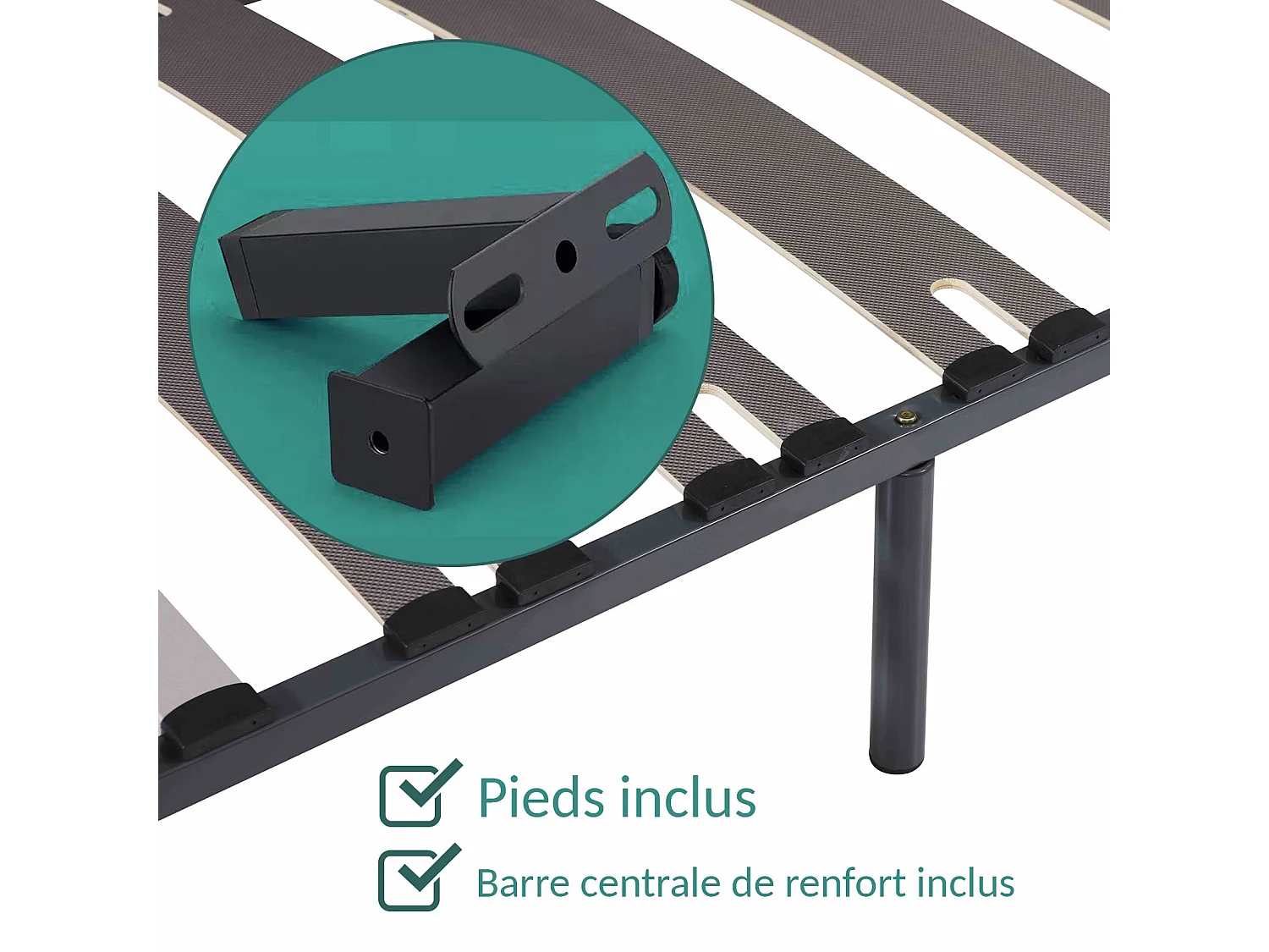 Sommier Robuflex : Confort morphologique avec lattes larges