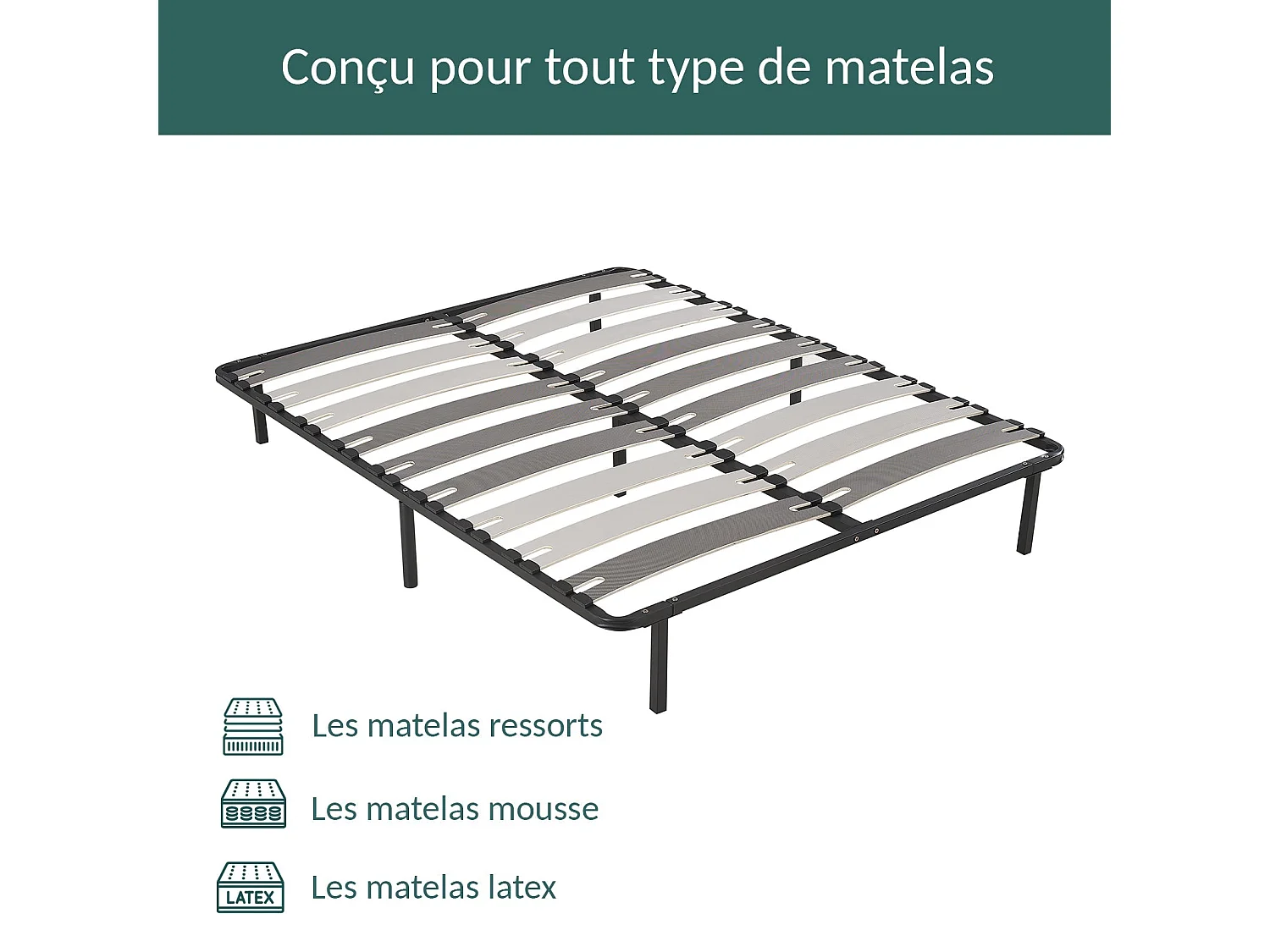 Sommier Robuflex : Confort morphologique avec lattes larges