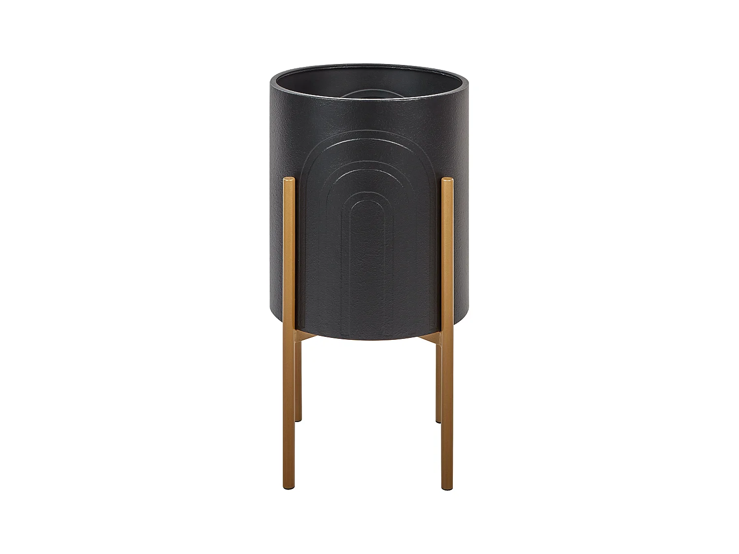 Cache-pot sur pied SEROTINA Métal 32 cm Noir