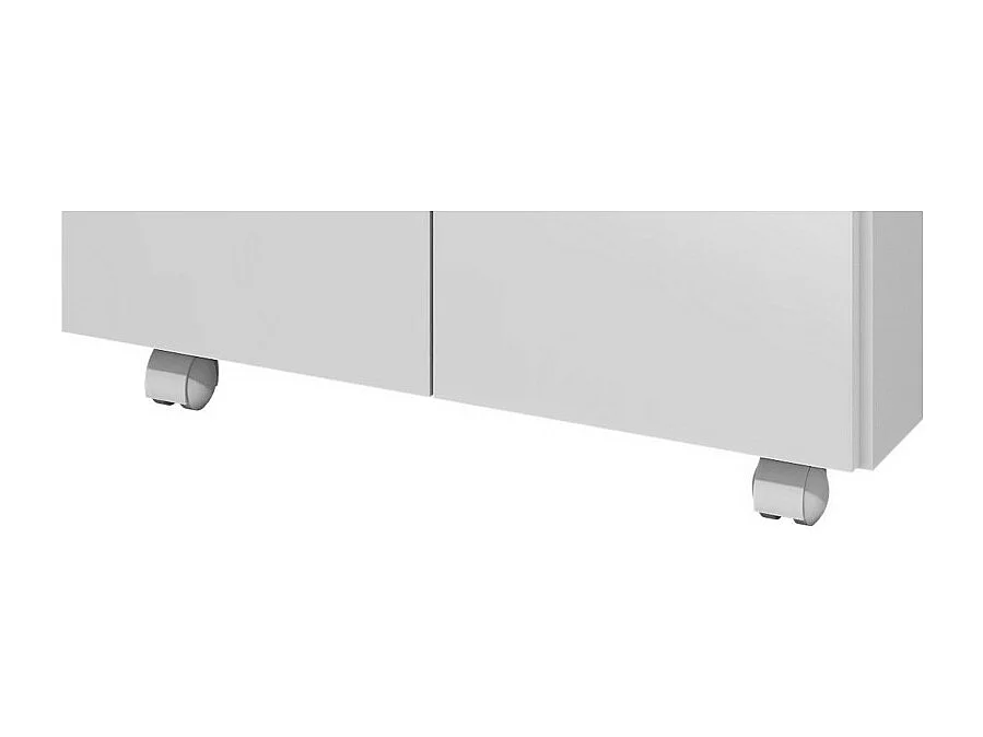 Meuble Micro-Onde Blanc Mobile 2 Portes 1 Tiroir L 61 H 117.5 P 48.8 cm