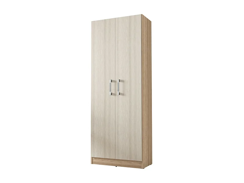 Armoire 2 Portes Chêne et Erable Multifonctions L 61 H 160.6 P 31.8 cm
