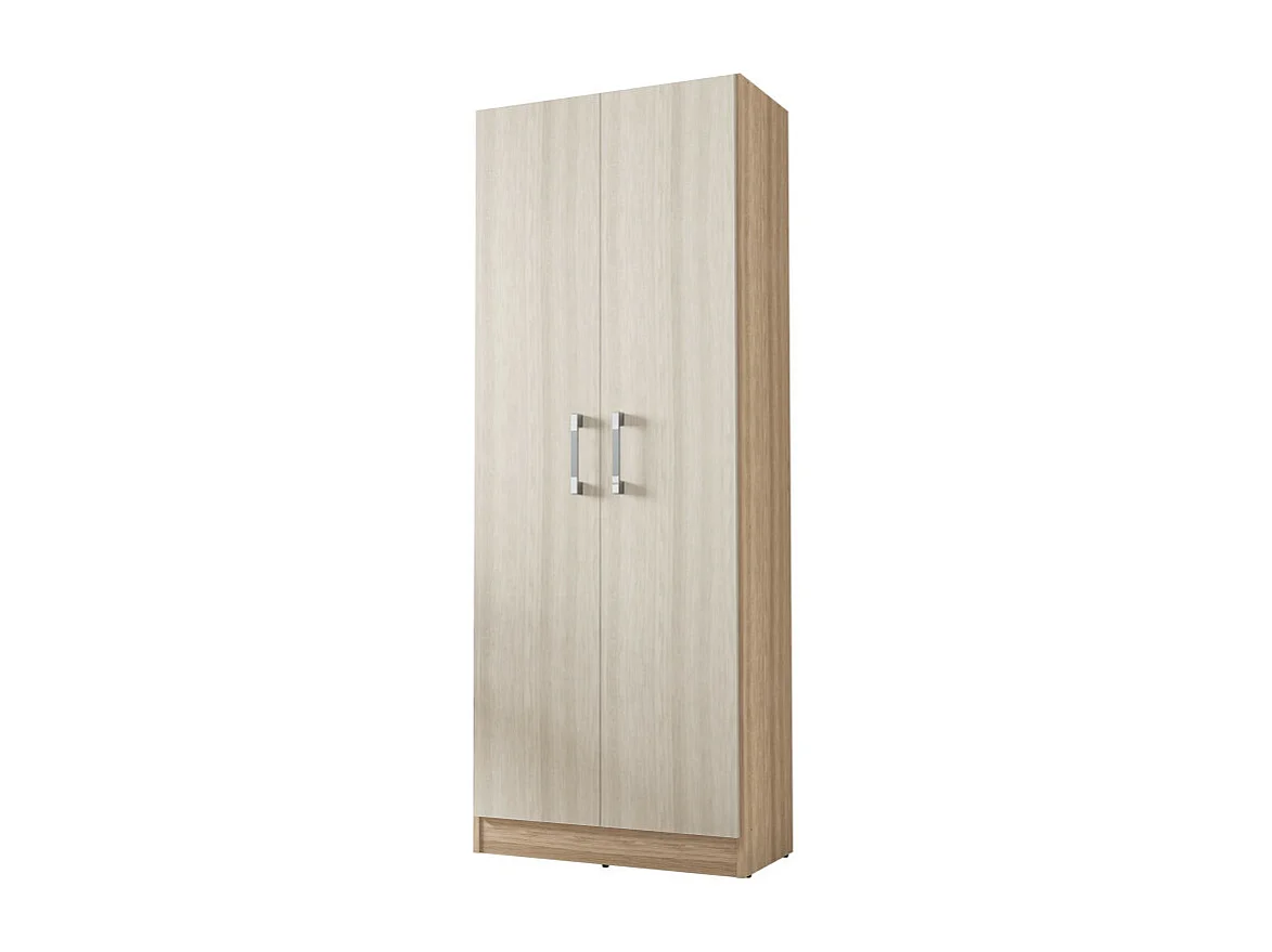 Armoire 2 Portes Chêne et Erable Multifonctions L 61 H 160.6 P 31.8 cm