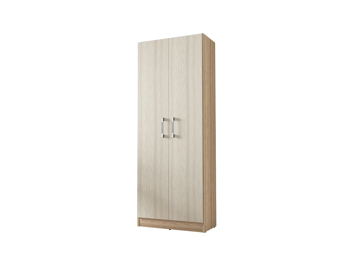 Armoire 2 Portes Chêne et Erable Multifonctions L 61 H 160.6 P 31.8 cm
