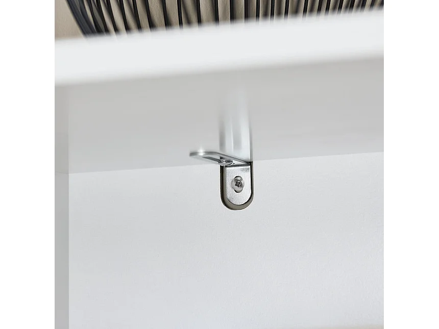 SoBuy FSR174-WN Meuble Chaussure, Rangement Chaussure, Meuble d'Entrée, Commode à Chaussures avec 2 Abattants et 1 Tiroir