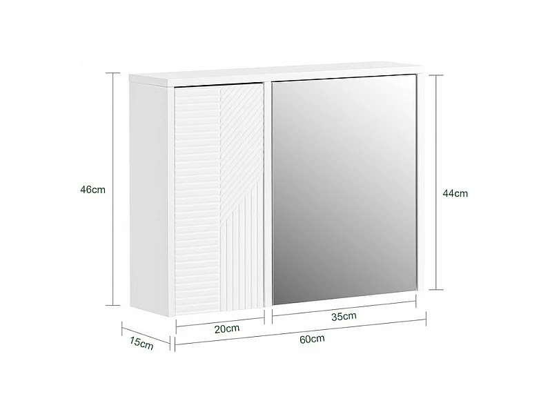 SoBuy Table de Chevet Étroite avec 2 Tiroirs pour Salon, Chambre ou Bureau, 20x35x60 cm, FBT149-WN