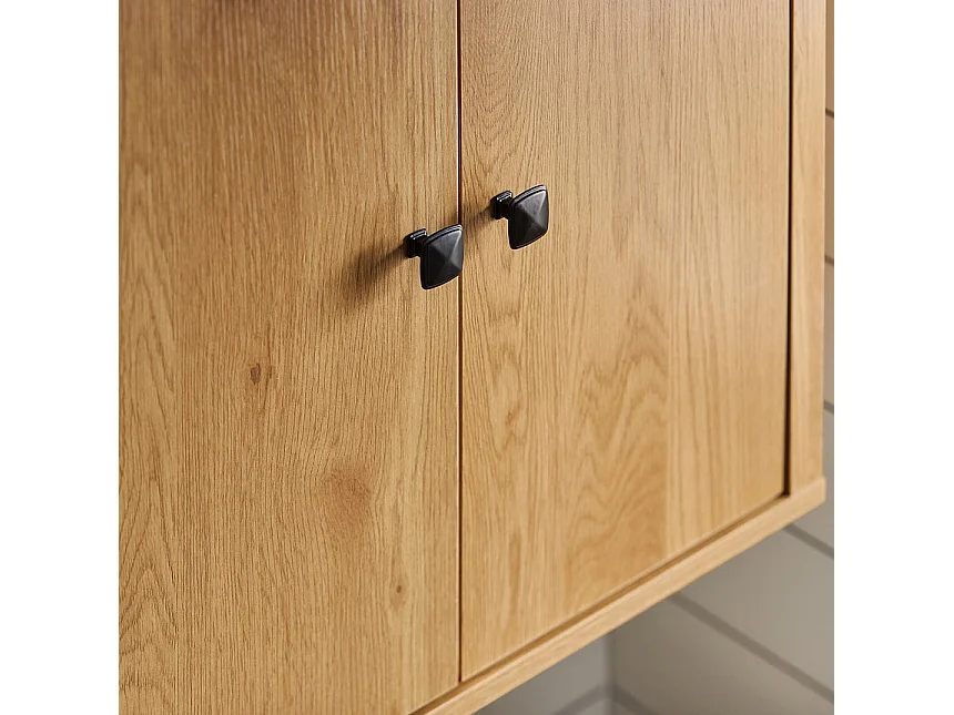 SoBuy BZR168-SN Armoire Murale, Placard de Rangement, Meuble de Rangement Suspendu Salle de Bain, Meuble Haut avec 2 Portes, 2 Étagères, 60x30x60 cm, Couleur Bois